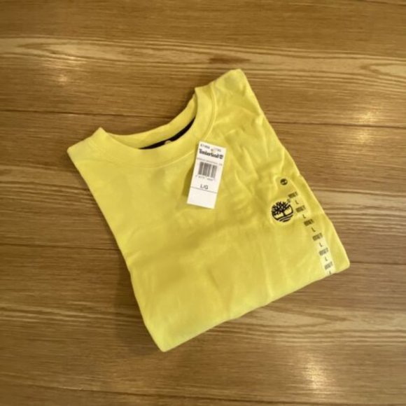 Mens Basic Tee Timberland Size L Spring Seasonal Short Sleeve Cotton Shirt NWT - Picture 1 of 13